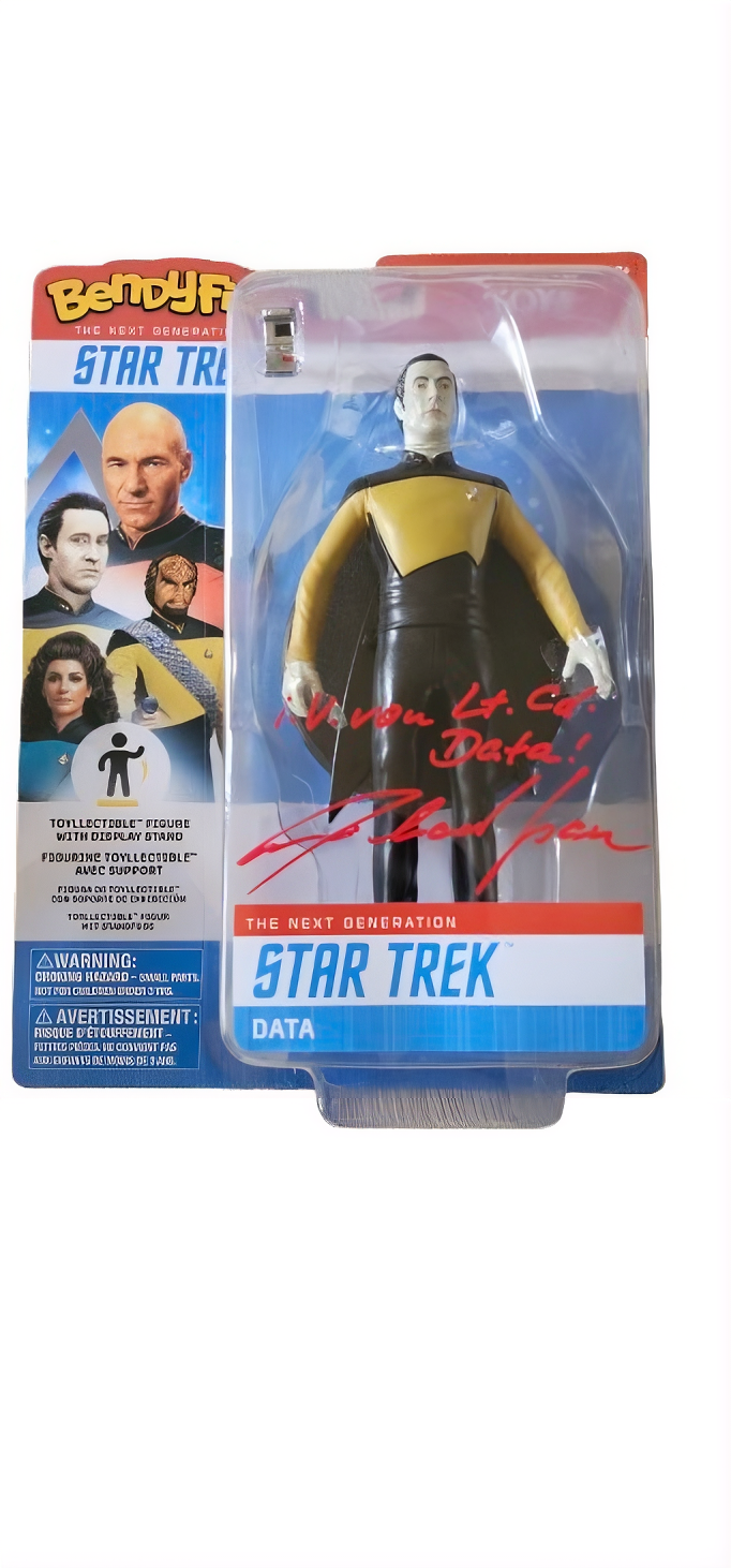 BendyFigs Cmdr. Data Action Figure Limited Edition signed by Michael Pan